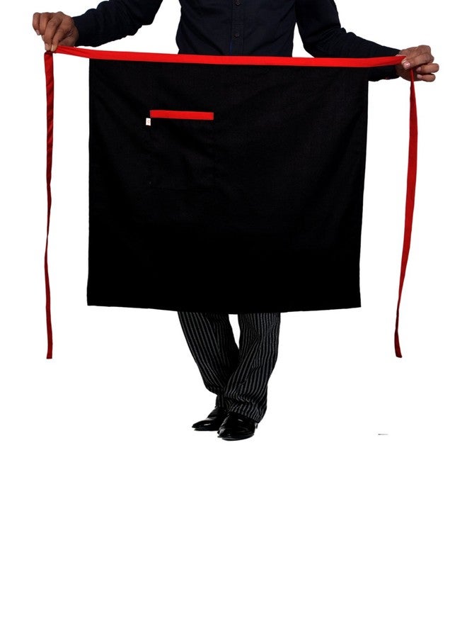 Switchon Polyester Waist Multipurpose Free Size unisex Apron - Proudly Made in India (Black) - Image 1